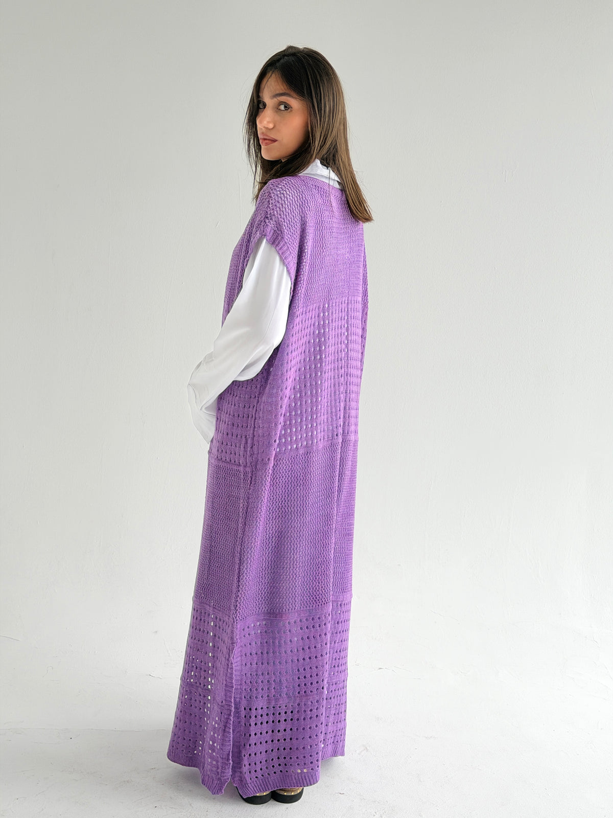 Breeze Light Wool Vest In Lilac