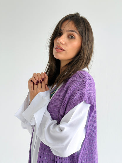 Breeze Light Wool Vest In Lilac