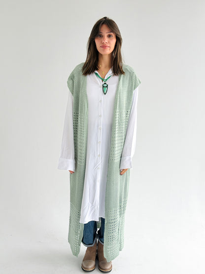 Breeze Light Wool Vest In Mint