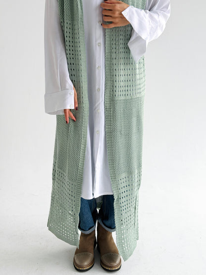 Breeze Light Wool Vest In Mint