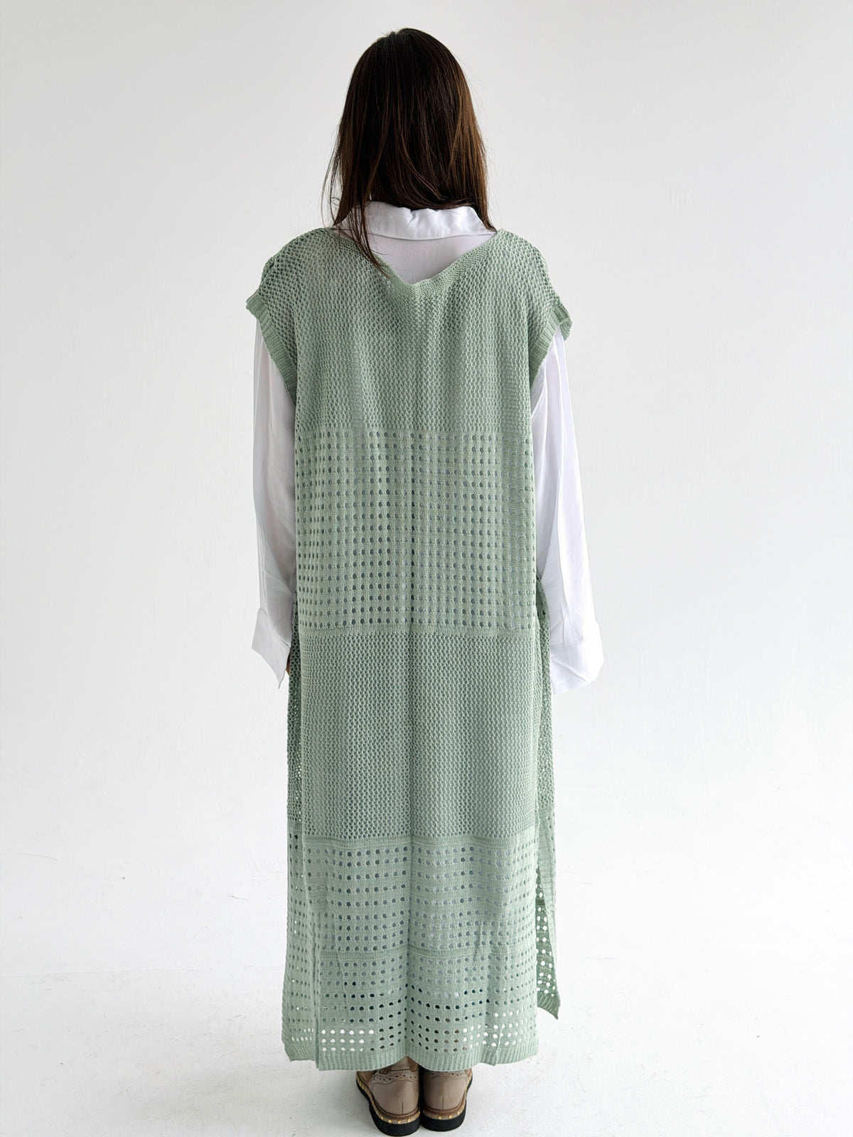 Breeze Light Wool Vest In Mint