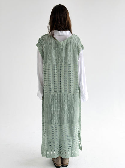 Breeze Light Wool Vest In Mint