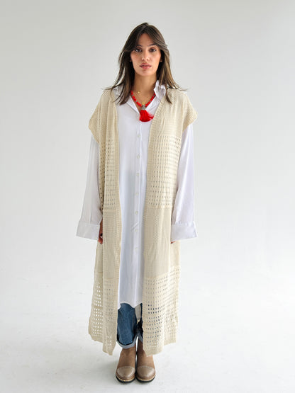 Breeze Light Wool Vest In Beige