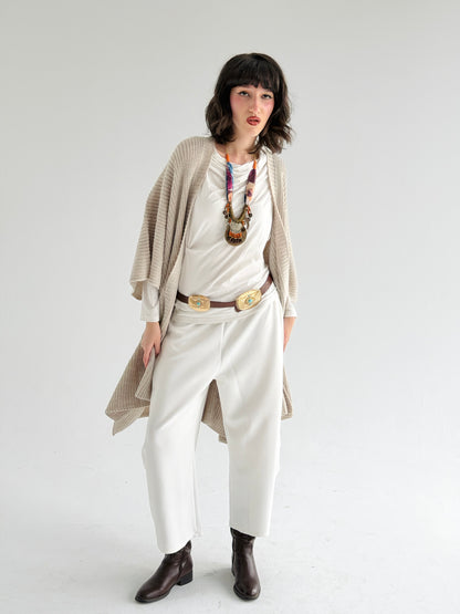 Warm Hug Poncho In Beige
