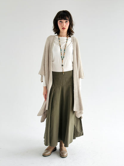 Warm Hug Poncho In Beige