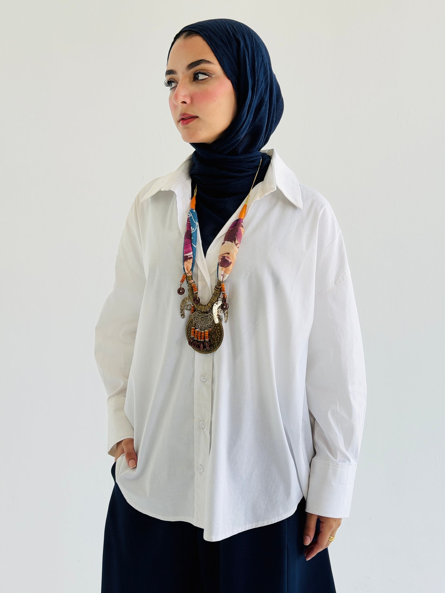 White Poplin Shirt