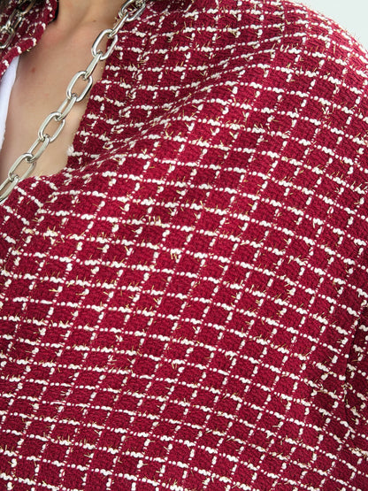 Diva Long Vest In Maroon