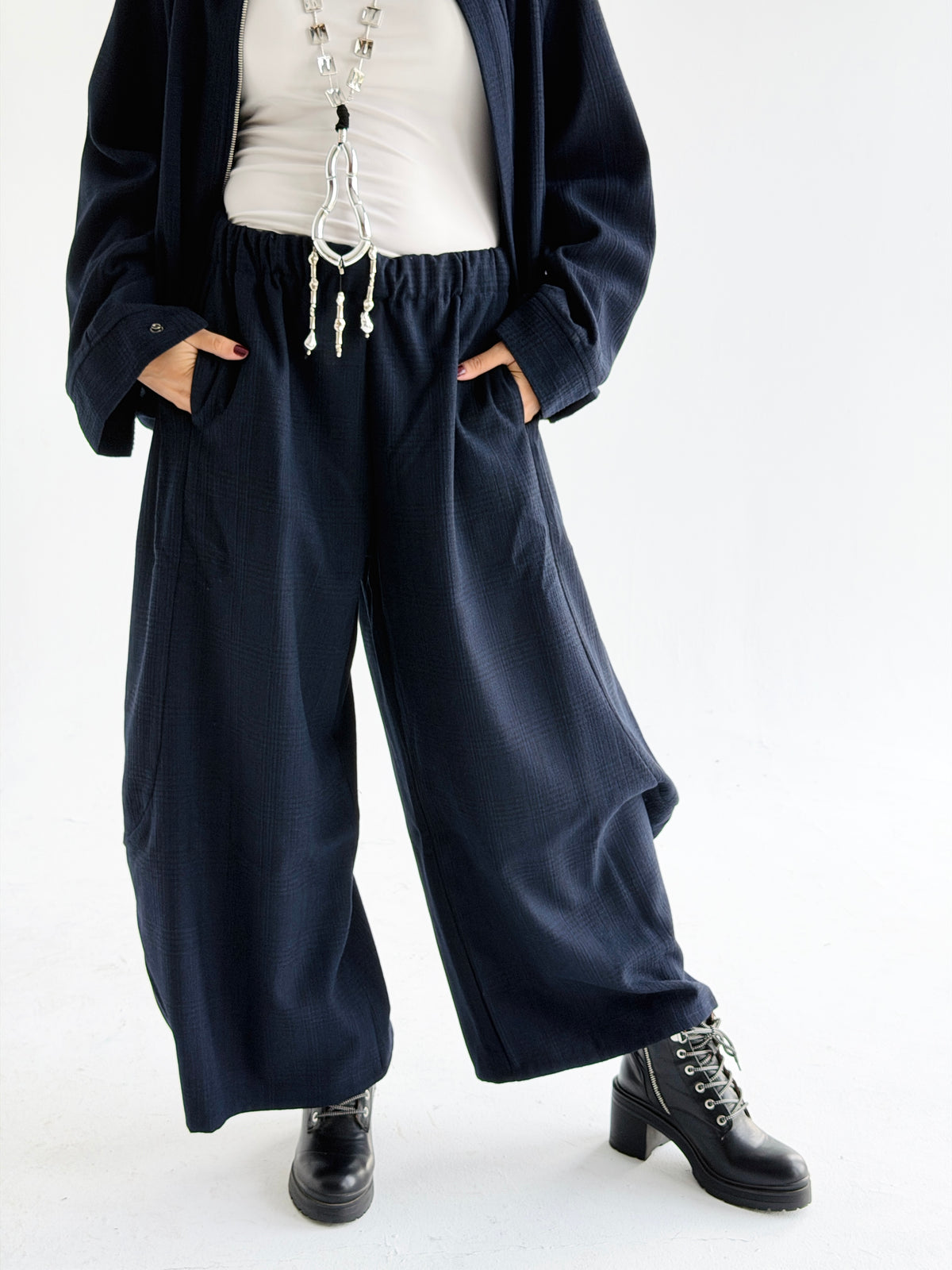 Check Balloon pants In Blue