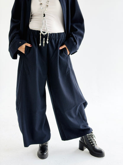 Check Balloon pants In Blue