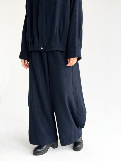 Check Balloon pants In Blue