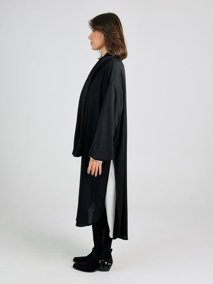 Scarf Flow Dress -Black