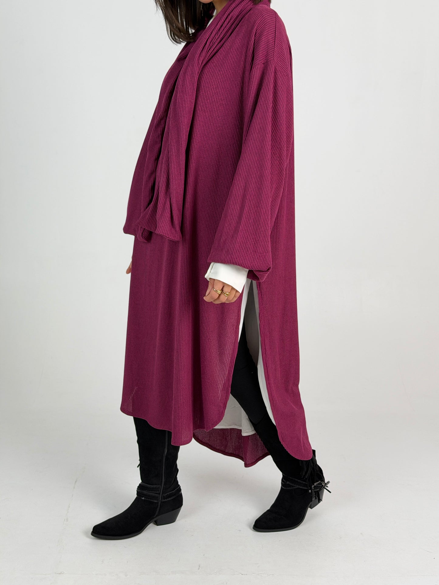 Scarf Flow Dress -Violet