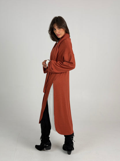 Scarf Flow Dress -Havana Brown