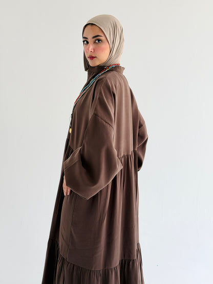 Layered Flow Dress In Mocha