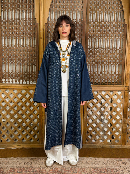 نَبْض — Nabd Sparkly Denim Moroccan Kaftan