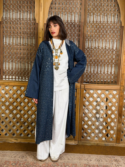 نَبْض — Nabd Sparkly Denim Moroccan Kaftan