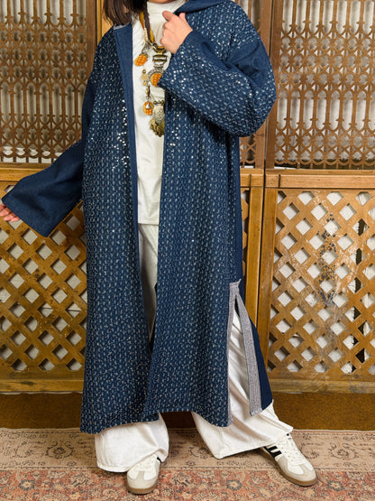 نَبْض — Nabd Sparkly Denim Moroccan Kaftan