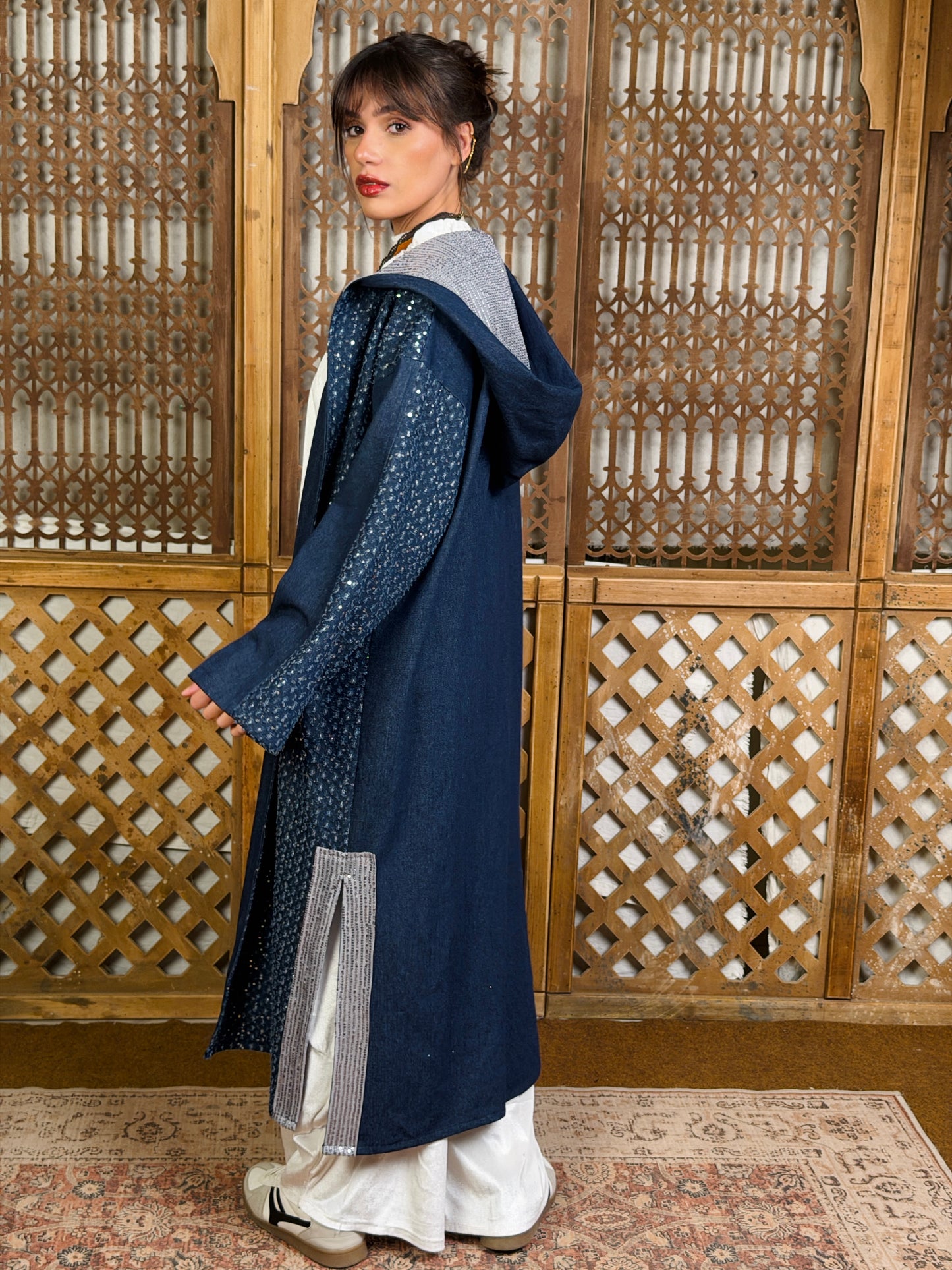 نَبْض — Nabd Sparkly Denim Moroccan Kaftan