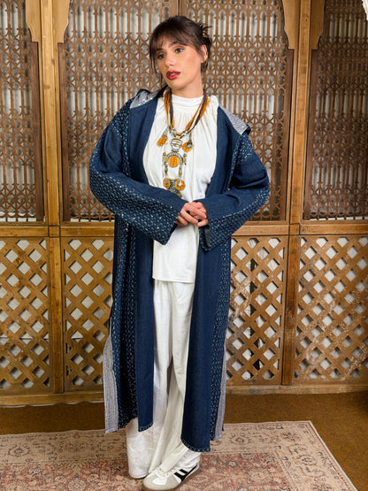 نَبْض — Nabd Sparkly Denim Moroccan Kaftan
