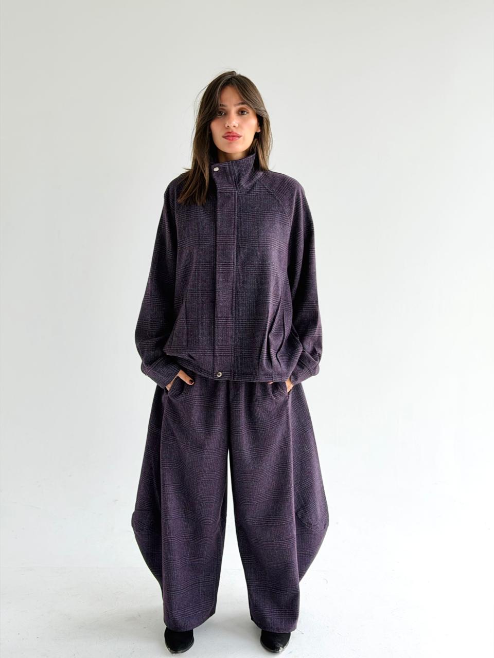 Check Balloon pants In Purple