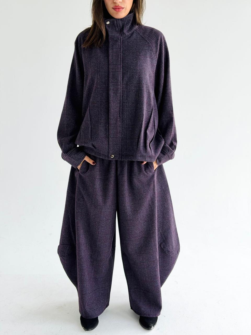 Check Balloon pants In Purple