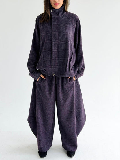 Check Balloon pants In Purple