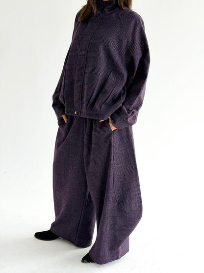 Check Balloon pants In Purple