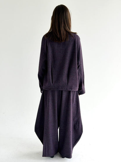 Check Balloon pants In Purple