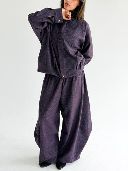 Check Balloon pants In Purple
